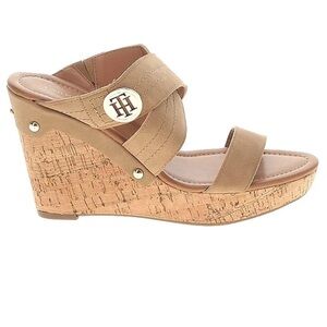Tommy Hilfiger Beige Wedge Sandals